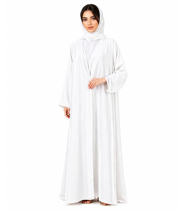 Cloud White Abaya